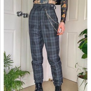Love Too True plaid high waist trousers, NWT